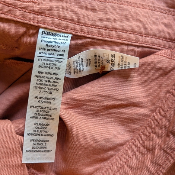 NWT Patagonia Overalls. Ankle Length Wide Leg Peach Color .Size 12. - Picture 16 of 16